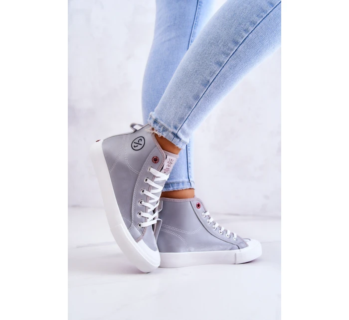 Dámské vysoké tenisky model 21578039 šedá - Cross Jeans