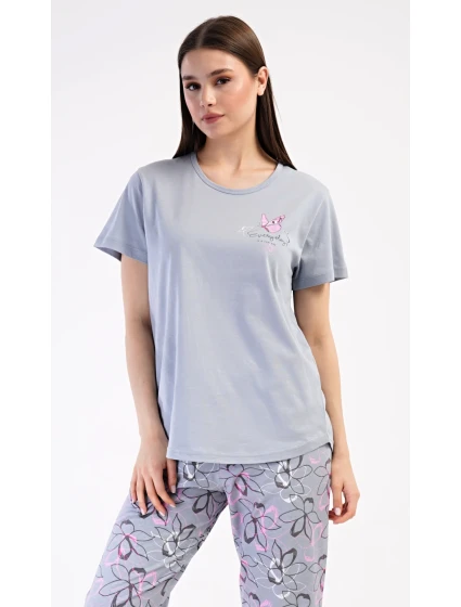 Dámské pyžamo kapri model 22406904 - Vienetta Dámské pyžamo kapri model 22406904 - Vienetta