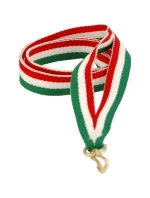 Stuha 11 mm - červená, bílá a zelená Stuha 11 mm - červená, bílá a zelená