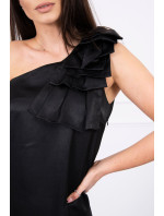 Šaty s mašlí na rameni černé