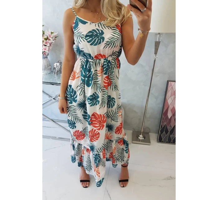 Šaty s motivem listů ecru Šaty s motivem listů ecru