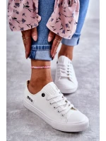 Dámské nízké kožené tenisky Big Star model 21594429 Bílé - Big Star Shoes Dámské nízké kožené tenisky Big Star model 21594429 Bílé - Big Star Shoes