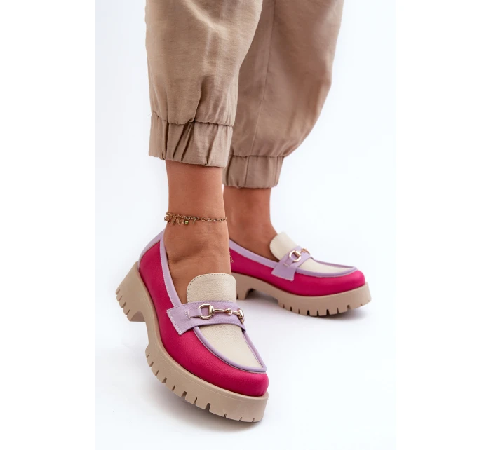 Zazoo 3475 Dámské kožené mokasíny béžové