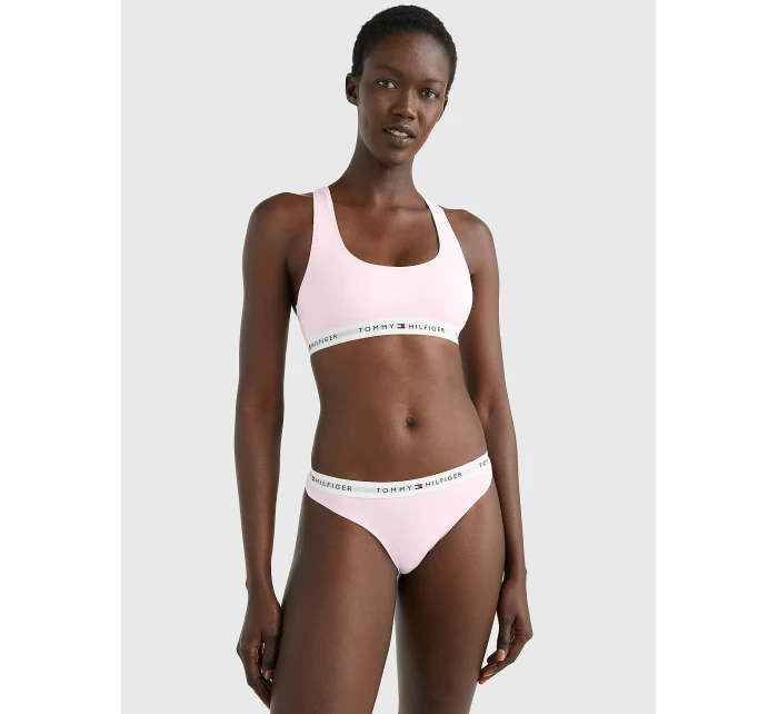 Dámská tanga LOGO WAISTBAND THONG UW0UW03835TOG světle růžová - Tommy Hilfiger Dámská tanga LOGO WAISTBAND THONG UW0UW03835TOG světle růžová - Tommy Hilfiger