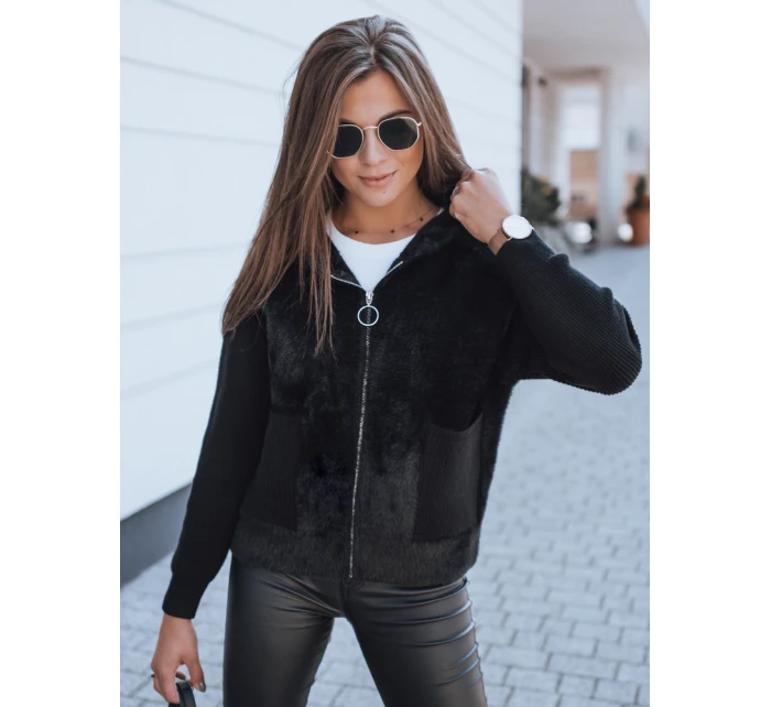 Dámská alpaková bunda KATHERINE černá FashionStreet NY0481