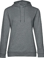 B&C #Hoodie /women Dámská mikina s kapucí 01.W04W heather mid grey