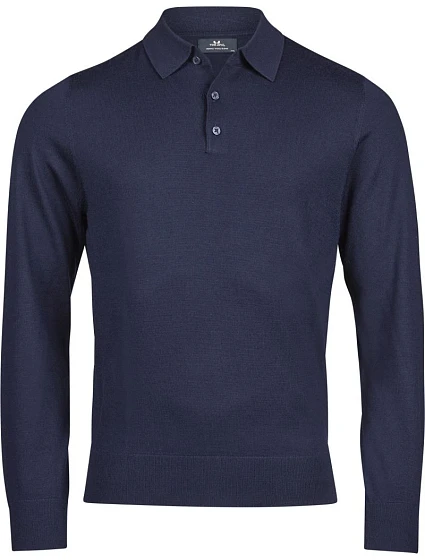 Tee Jays TJ 6002 Polo pletený svetr 18.6002 navy Tee Jays TJ 6002 Polo pletený svetr 18.6002 navy