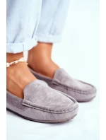 Dámské Semišové Mokasíny Šedé model 21527878 - EVENTO