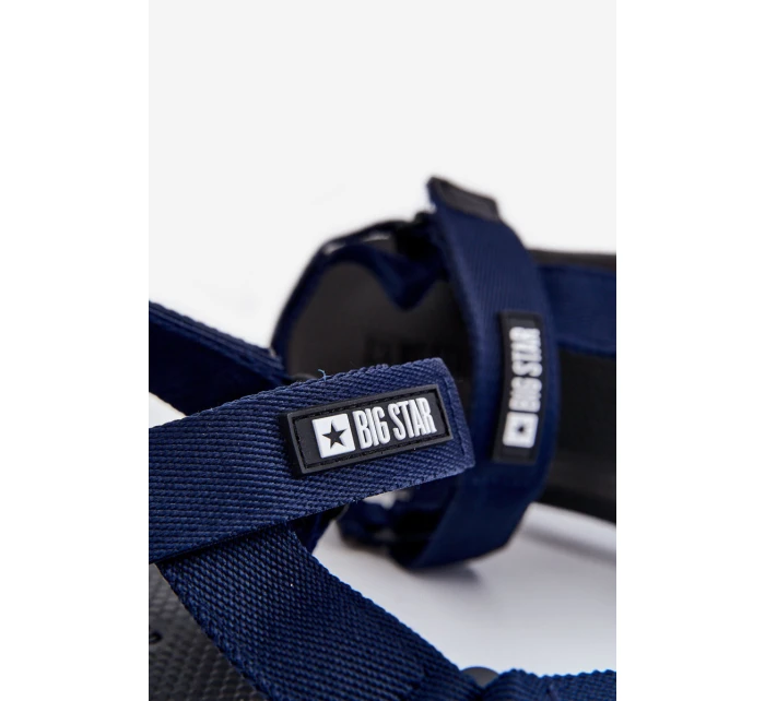 Pánské sandály na suchý zip Big Star model 21609131 Námořnická modrá - Big Star Shoes Pánské sandály na suchý zip Big Star model 21609131 Námořnická modrá - Big Star Shoes