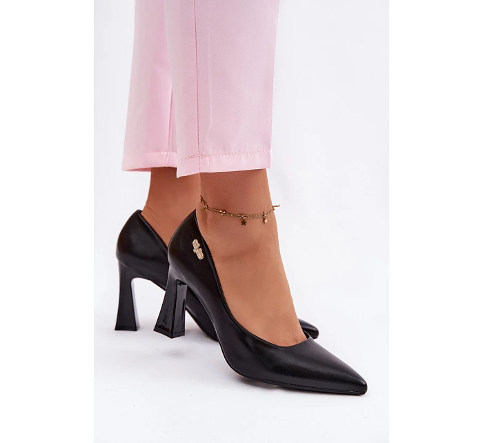 Elegantní Lodičky na Podpatku Vinceza 62276 Černé