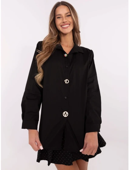 Košile DHJ KS model 20731319 černá - FPrice Košile DHJ KS model 20731319 černá - FPrice