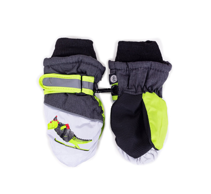 Yoclub Dětské zimní lyžařské rukavice REN-0220C-A110 Grey