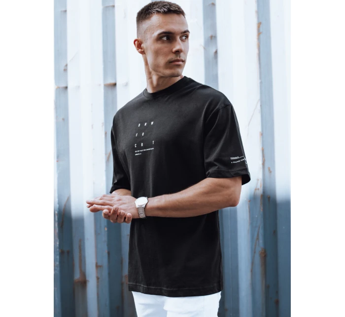 Pánské tričko s potiskem černé FashionStreet RX5506