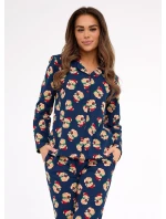 Cornette pyžamo 482/459 Teddy 5 délka/r Vánoce S-2XL dámské rozepínací