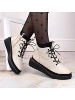 zateplené kožené boty na platformě W model 21307447 beige - FILIPPO zateplené kožené boty na platformě W model 21307447 beige - FILIPPO