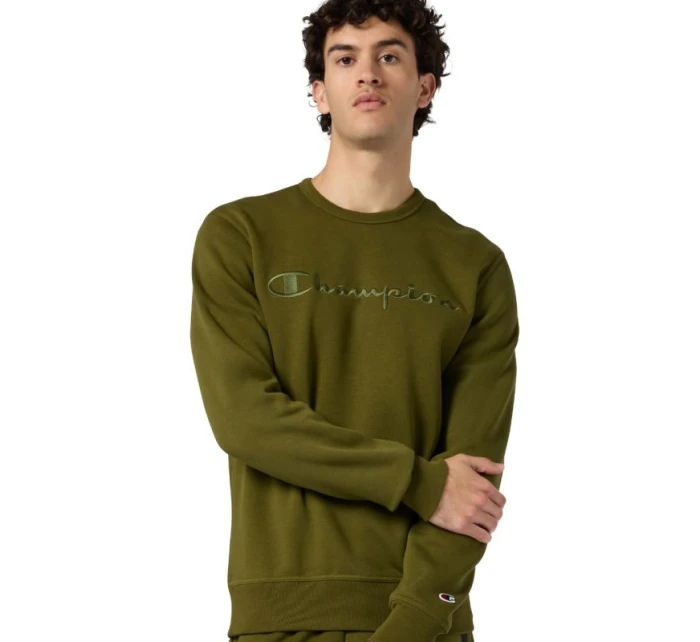 Pánská mikina Crewneck Sweatshirt olive pánské model 21811903 - CHAMPION Pánská mikina Crewneck Sweatshirt olive pánské model 21811903 - CHAMPION