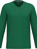 Kariban K 358 Pánské tričko do V s dl. rukávem 20.K358 kelly green