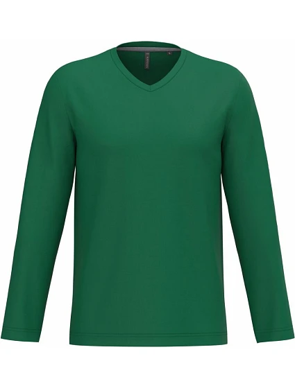 Kariban K 358 Pánské tričko do V s dl. rukávem 20.K358 kelly green Kariban K 358 Pánské tričko do V s dl. rukávem 20.K358 kelly green
