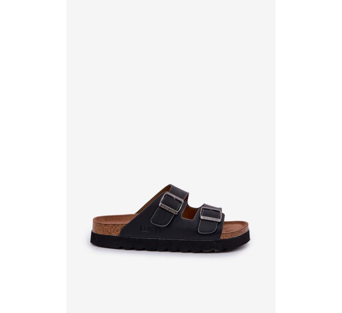 Lehké Pánské Pantofle S Přezkami Eko Kůže Big Star model 21683885 Černé - Big Star Shoes Lehké Pánské Pantofle S Přezkami Eko Kůže Big Star model 21683885 Černé - Big Star Shoes