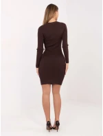 Šaty D93050Z30372A2EN tmavě hnědé
