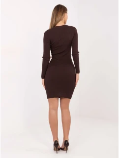 Šaty D93050Z30372A2EN tmavě hnědé