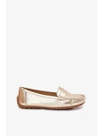 Dámské mokasíny z eko kůže model 21834423 – zlaté - Kesi