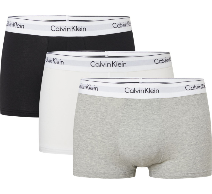 Pánské trenky 3 Pack Trunks Modern Cotton 000NB2380AMP1 černá/bílá/šedá - Calvin Klein