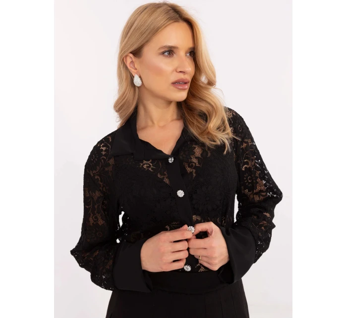 Dámské košile KS C243.18 černá - FPrice