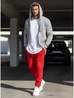 FashionStreet pánské červené tepláky UX2708 FashionStreet pánské červené tepláky UX2708