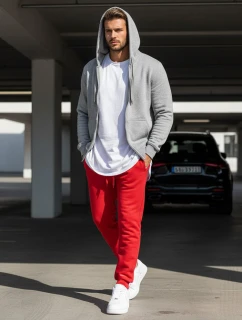 FashionStreet pánské červené tepláky UX2708