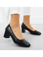 Černé lodičky na jehlovém podpatku Sergio Leone PB178