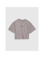 Dívčí oversize crop top s potiskem 4F 4FJRSS25TTSHF2587-83S Dívčí oversize crop top s potiskem 4F 4FJRSS25TTSHF2587-83S