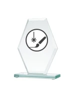 Gravírovaná skleněná trofej + malířská výplň Gravírovaná skleněná trofej + malířská výplň