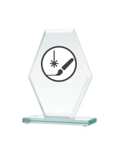 Gravírovaná skleněná trofej + malířská výplň