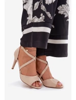 Módní Sandály Na Podpatku Zlaté model 21691859 - SERGIO LEONE