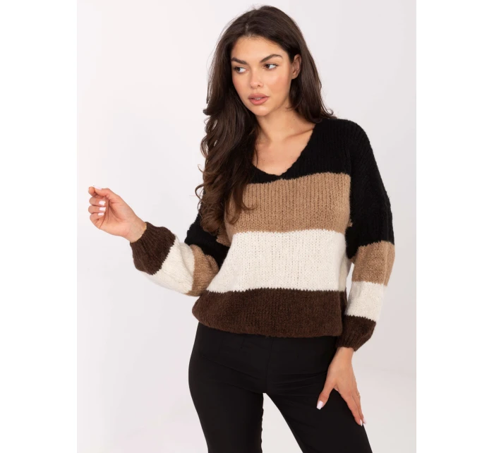 Sweter MI SW model 21365568 czarno brązowy - FPrice