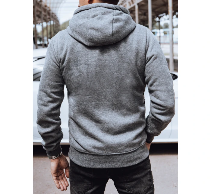 Pánská mikina s kapucí tmavě šedá model 21979596 - Dstreet Pánská mikina s kapucí tmavě šedá model 21979596 - Dstreet