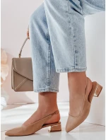 SLIMGIM khaki FashionStreet lodičky na podpatku ZY0864