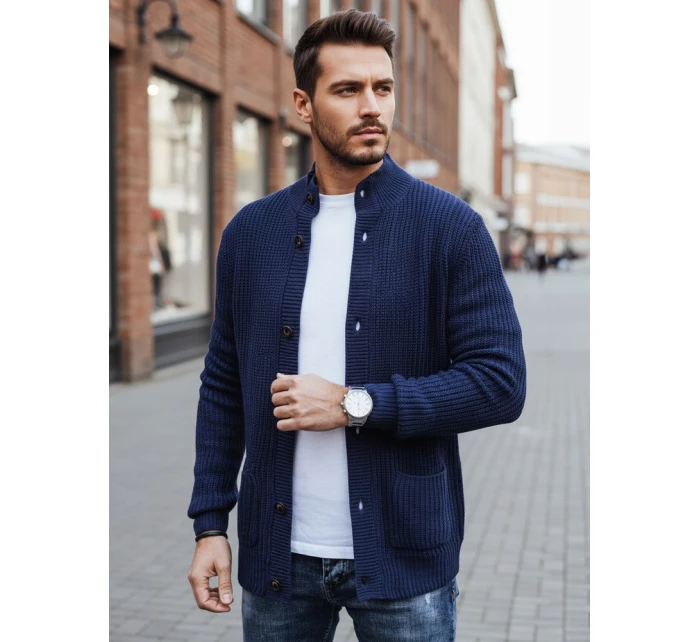 Pánský tmavě modrý svetr FashionStreet WX2346