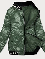 Zelená dámská bunda bomber (B9798-10)