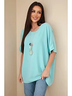 Halenka oversize s přívěskem model 22084733 - K-Fashion