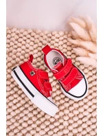 Dětské Tenisky Na Suchý Zip BIG STAR HH374202 červené Dětské Tenisky Na Suchý Zip BIG STAR HH374202 červené
