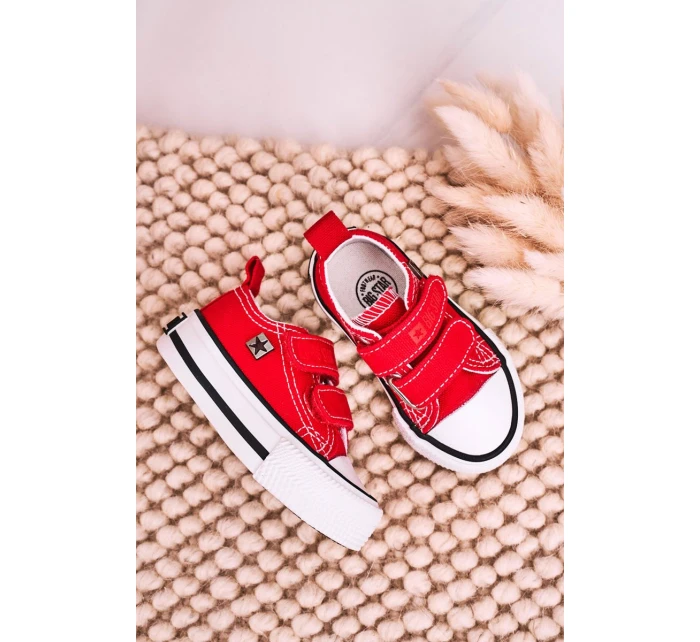 Dětské Tenisky Na Suchý Zip BIG STAR HH374202 červené Dětské Tenisky Na Suchý Zip BIG STAR HH374202 červené