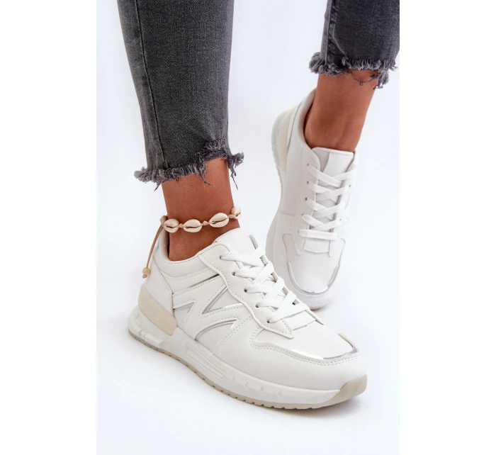 Dámské bílé tenisky z ekokože Kaimans Dámské bílé tenisky z ekokože Kaimans