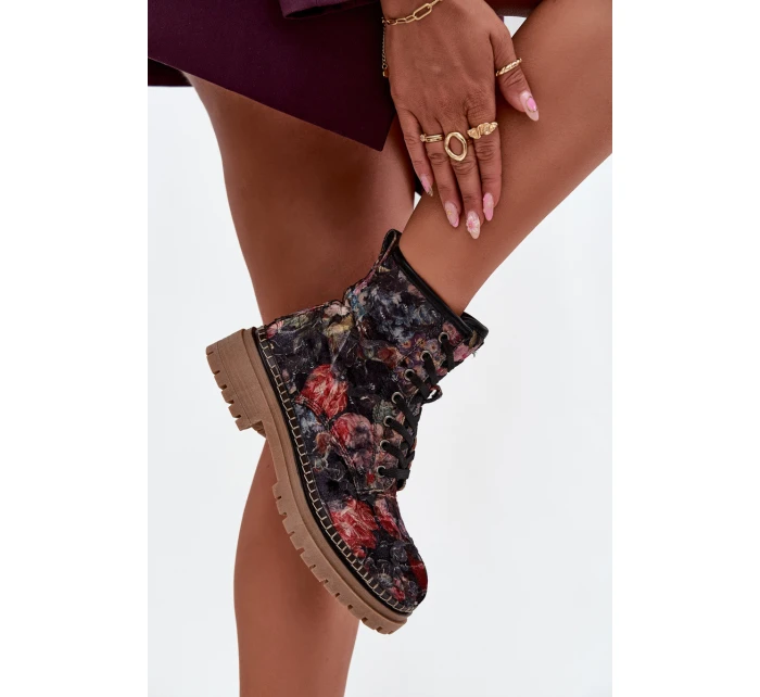 Vzorované dámské boty zateplené Artiker 57C1054 Černé