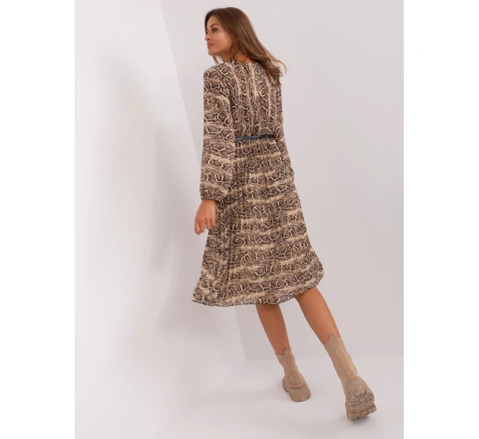 Šaty DHJ SK 10536N 5.03P černá a béžová