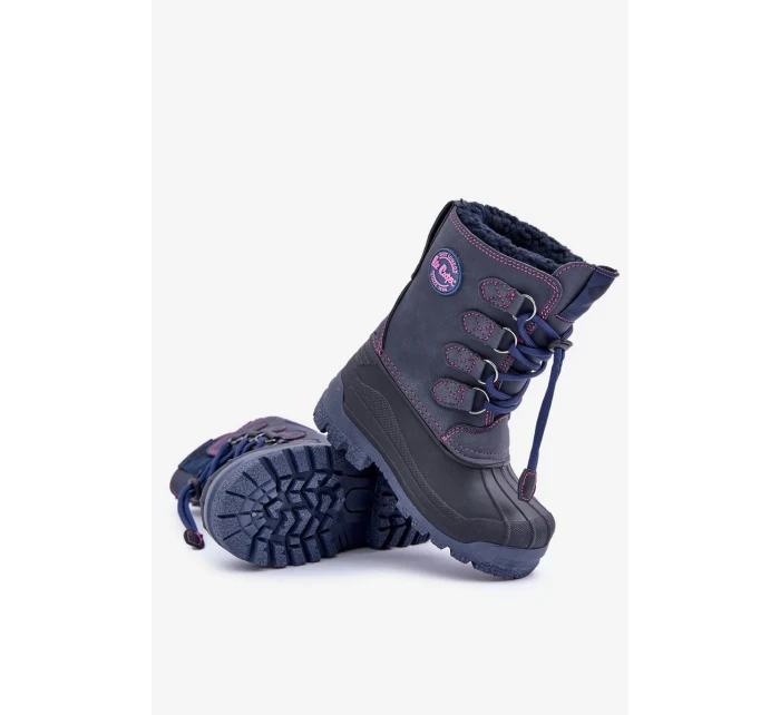 Vysoké Teplé Dětské Sněhule se Stahováním Lee Cooper LCJ-24-44-2843K Modré