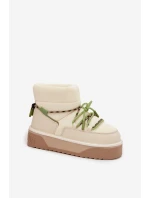 Dámské sněhule na platformě D.Franklin – jasně béžové