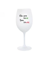 NIE SOM ONLINE SOM ONWINE - biely pohár na víno 350 ml NIE SOM ONLINE SOM ONWINE - biely pohár na víno 350 ml
