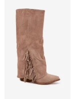 Kozačky na podpatku  model 216793 Step in style